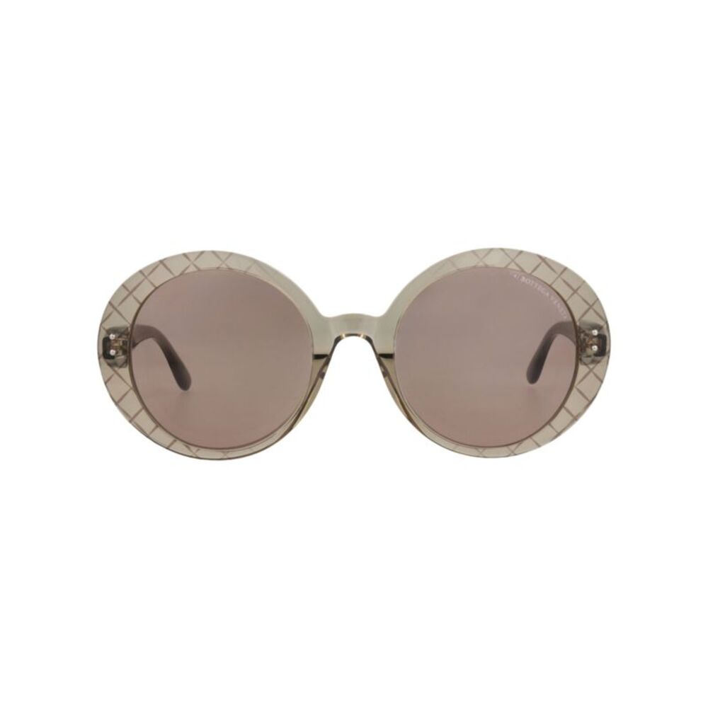 Bottega Veneta Round-Frame Acetate Sunglasses Brown Womens